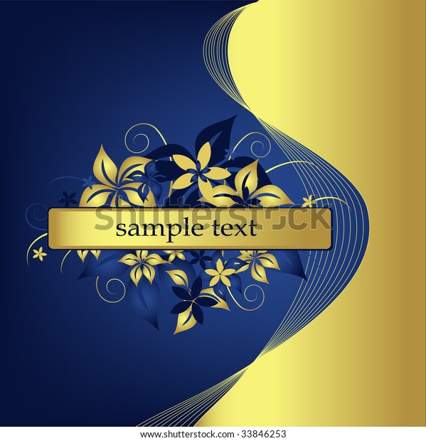 Flower design with text
field, vector