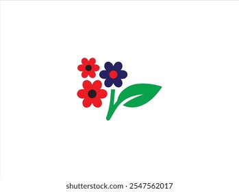 Desenho da flor , vetor , ilustração , ícone , que contém uma marca ou identidade . 