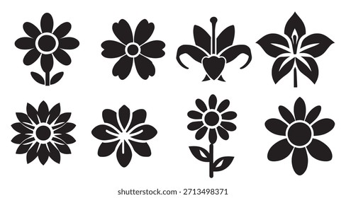 flower design vector illustration a set of group 