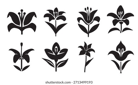 flower design vector illustration a set of group 55 