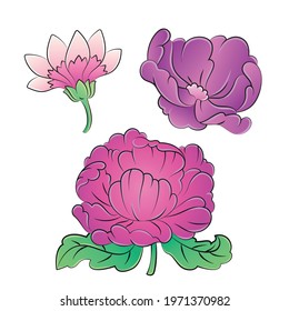flower design vector illustration tatoo sticker print