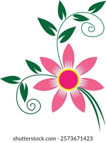 Flower design with white background