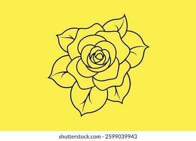 flower design with yellow background