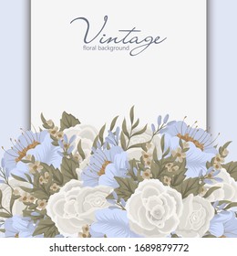 Diseño de flores borde - flores de primavera