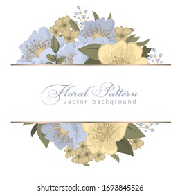 Diseño de flores borde - flores de primavera