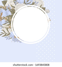 Diseño de flores borde - flores de primavera