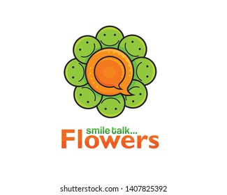 flower designs talk , creative logo design for company and community