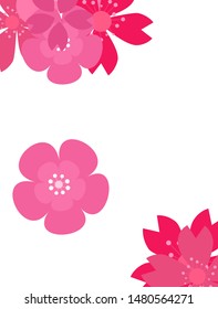 flower designs for wedding invitations and party invitations, flower elements, pink and red, white and pink and red