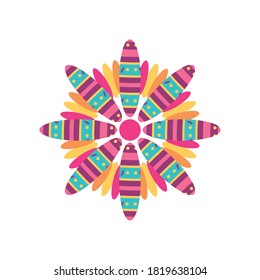 flower detailed style icon design, natural floral nature plant ornament garden decoration and botany theme Vector illustration