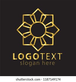 Flower Diamond logo icon vector template