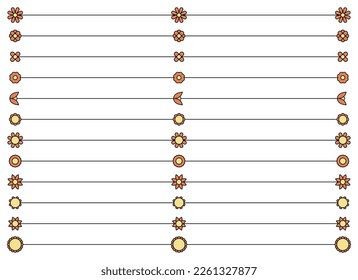 Flower divider collection vector illustration
