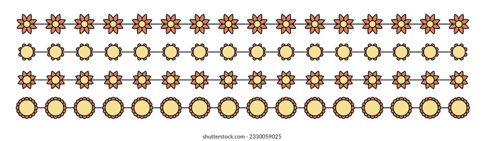 Flower divider collection vector illustration