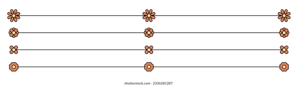 Flower divider collection vector illustration