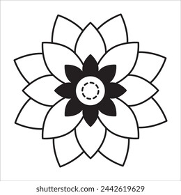 Flower Doodle Coloring Book Pages