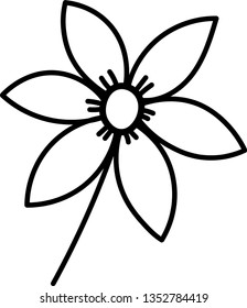 Flower Doodle Drawing Vector Hand drawn Sketch Illustration