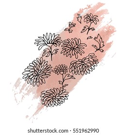 Flower Doodle Flourish graphic with ornate pattern.