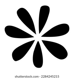 Flower doodle hand drawn with black line isolated on white background