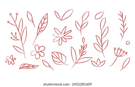 flower doodle hand drawn brush line art stroke. brush sketch hand drawn spring floral. vector simple flower art