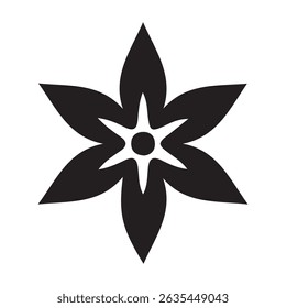 Flower doodle hand drawn in flat shape, png isolated on transparent background