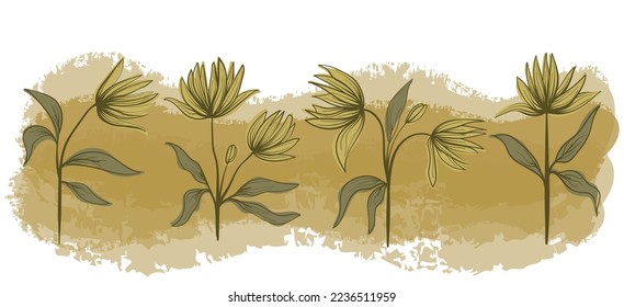 Blumendoodle-Handgezeichnete Vektorgrafik 06