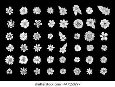 Flower Doodle Icon Vector Stock Vector (Royalty Free) 447153997 ...