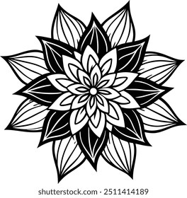  Flower Doodle Line Art Vector illustration design