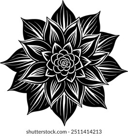  Projeto de ilustração Vetor de arte de linha de doodle de flor