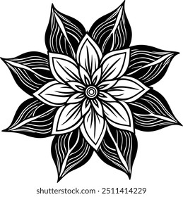  Flower Doodle Line Art Vector illustration design