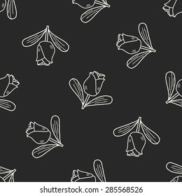 flower doodle seamless pattern background