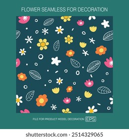 FLower doodle seamless pattern for decoration