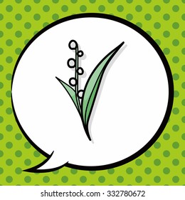 flower doodle, speech bubble