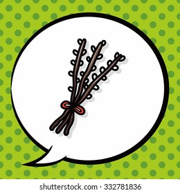 flower doodle, speech bubble