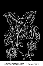 Flower. Doodle Style.