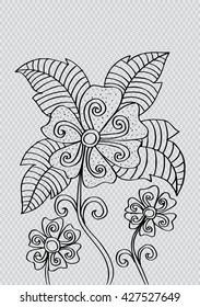 Flower. Doodle Style.