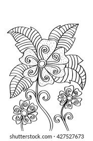 Flower. Doodle Style.