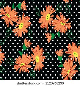 flower dot background pattern