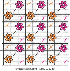 FLOWER DOT BATIK PATTERN DESIGN FOR FABRIC PRINT AND ALSO USE  TEXTURE AND BACKGROUND 