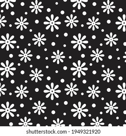 flower and dot  pattern  for background, texture, tile, fabric print and more use