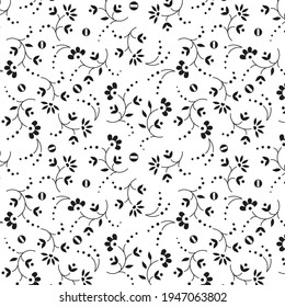 flower and dot pattern for fabric print and background, texture, tile use