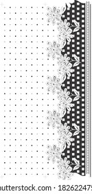 flower and dot pattern  for fabric pattern and tile or texture. wall art. home decor 