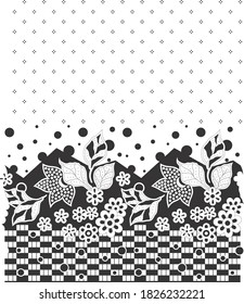 flower and dot pattern for  for fabric pattern and tile or texture. wall art. home decor 