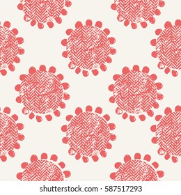 flower. dots.vector seamless pattern.can be used for kid's or baby's shirt design. fashion print design. fashion graphic. t-shirt. kids wear. tee