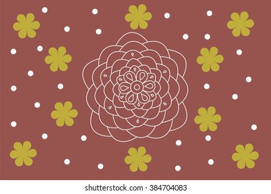 flower with dotted background