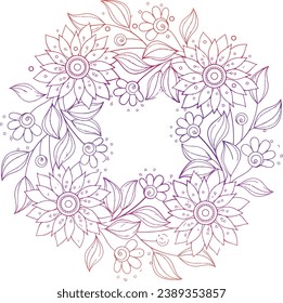 Flower drawing decoration vector illustration Celebrations