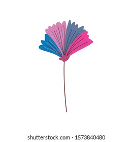 Flower drawing design, floral nature plant ornament garden decoration and botany theme Vector illustration