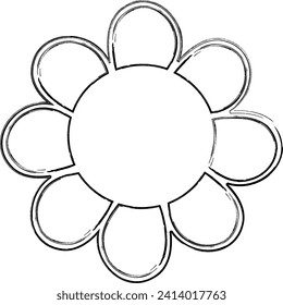 Flower drawing doodle decoration and design.