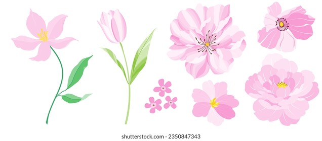 flower drawing . Hand draw for design.line art drawing with abstract shape. Abstract Plant Art design for print, cover, wallpaper, Minimal and natural wall art. Vector illustration.	
