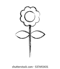 flower drawing isolated icon vector illustration design