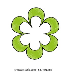 flower drawing isolated icon vector illustration design