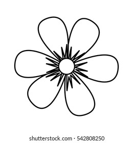 flower drawing isolated icon vector illustration design